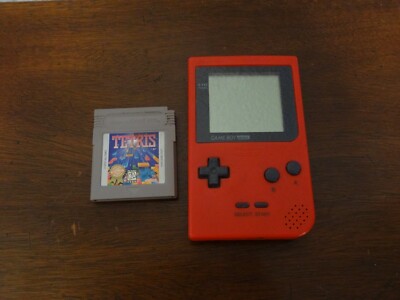 Nintendo GameBoy Pocket Handheld Console Red MGB-001 Tetras game