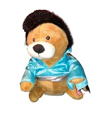 Elvis Presley Plush Teddy Bear Gold Cape Stuffed Animal Non Working The King