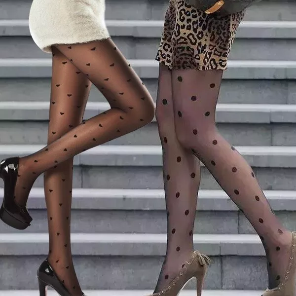 1/3 Pair Women Girls Sexy Black Polka Dot Pantyhose Long Tights