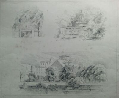 Heidelberg 3 Motive vom Schloss Karl Fehr um 1850