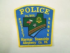 Vintage Police Harmar Township Alleghany County PA Embroidered Iron On Patch