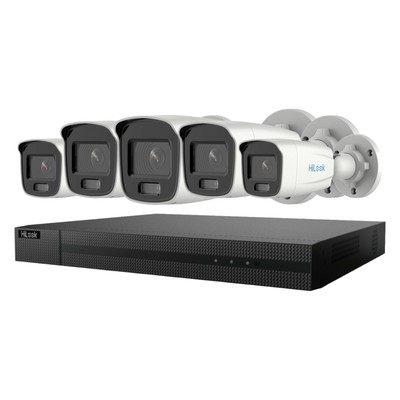 HIKVISION COLORVU CCTV 5MP IP FARBE ZUHAUSE SICHERHEITSSYSTEM KIT IP67 AUSSENKAMERA