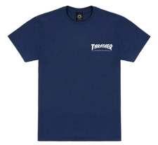 Thrasher Magazine Little Logo Navy Blue T-Shirt