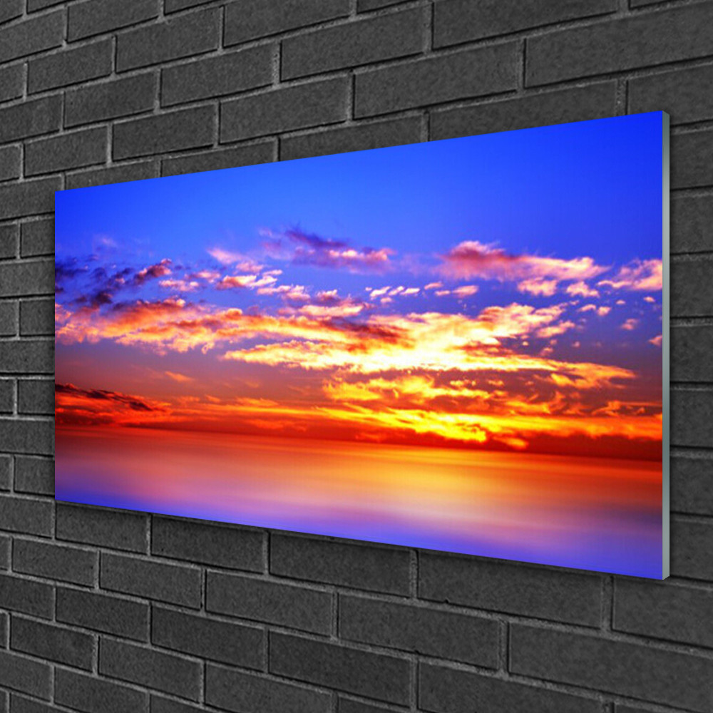 Mer et ciel en tableau sur verre 100x50 cm Tulup pour apaiser votre chambre