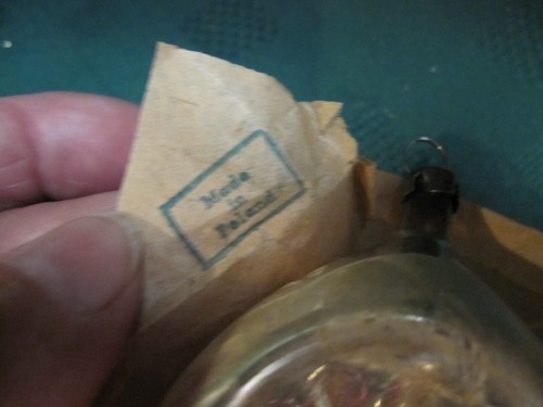 Vintage 6 große POLEN WEIHNACHTSSCHMUCK TROPFENEINZUG SPITZ HANDBEMALT mit KARTONBODEN - Bild 5 von 24