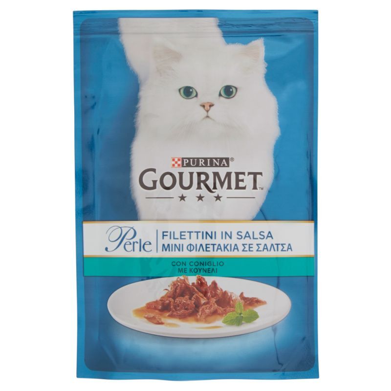 Gourmet Perle Filettini in Salsa 85gr Coniglio