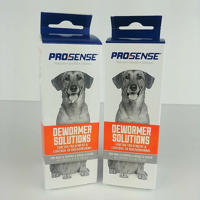 Lot of 2 ProSense Dewormer Solutions For Dogs & Puppies 6 Weeks + Exp