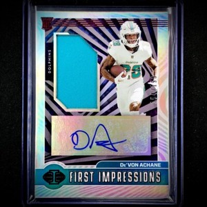 2023 Illusions De’von Achane First Impressions RC Rookie Jersey Auto Red /199