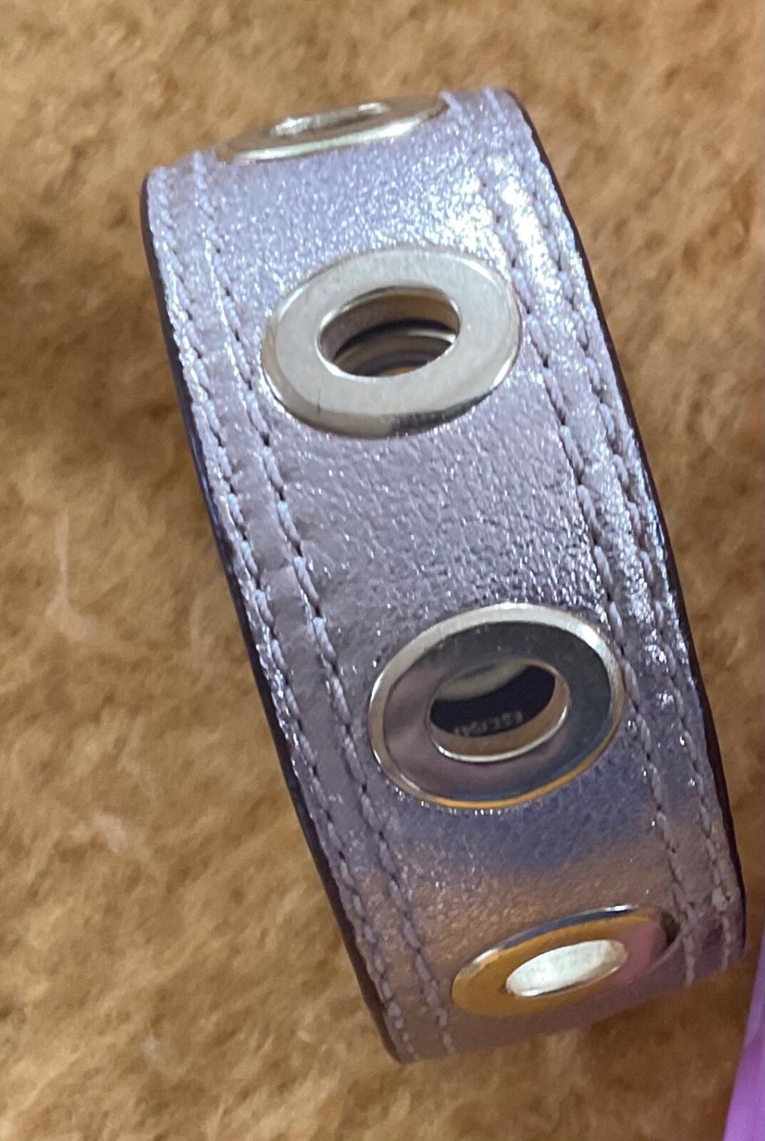 Coach Leather Grommet Bangle Stackable Bracelet - image 1