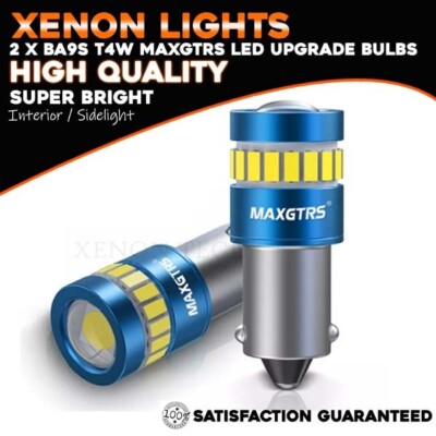 2X BA9S 233 T4W LED GLÜHBIRNEN 12V BAJONETT CANBUS XENON WEISS SUPER HELL PAAR