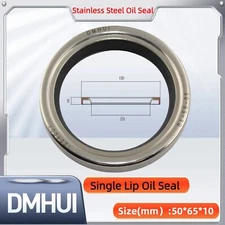Oil Seal 50x65x10 Single Lip Seal Stainless Steel Oil Seal PTFE SS 50×65×10