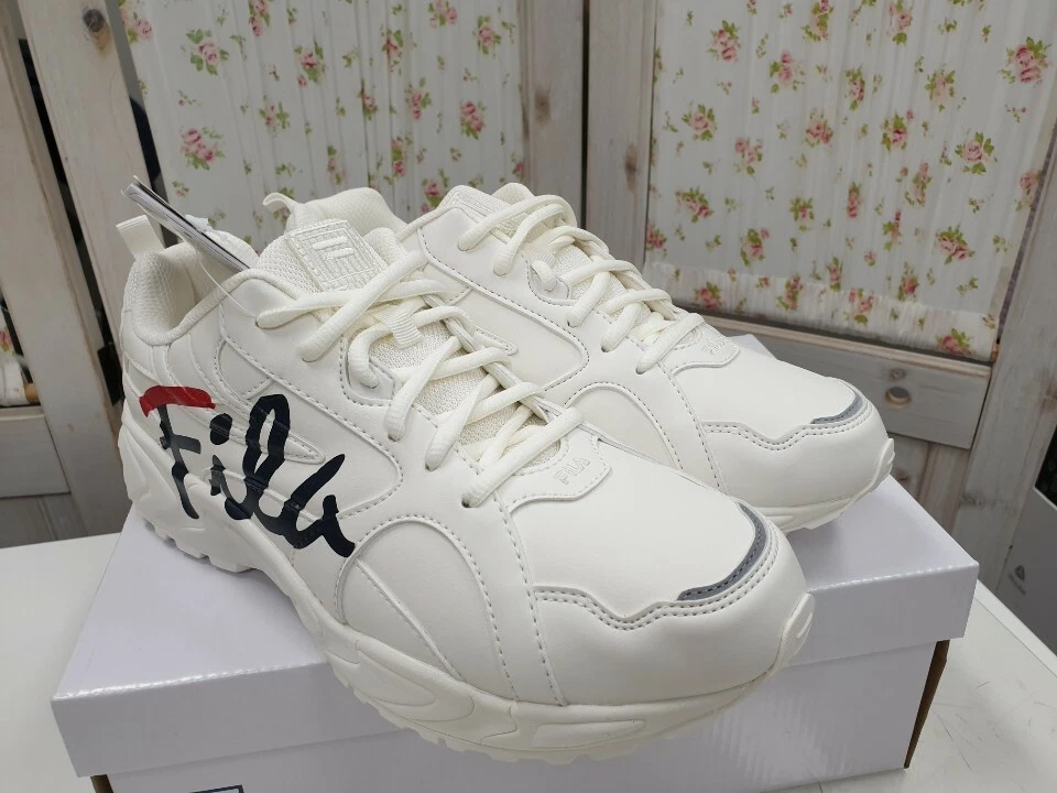 FILA Men s Shoes SPLINE SCRIPT Beige Trainers Sneakers 100 Authentic