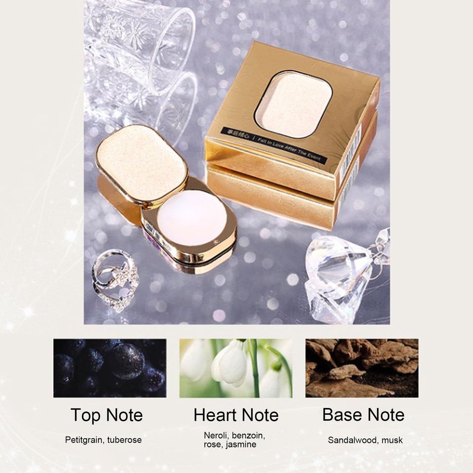 2pcs 0.1oz Light Fragrance Solid Perfume Set Portable Long Lasting