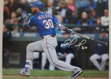 Nomar Mazara #30 Texas Rangers Signed Autographed 11x14 Photo 