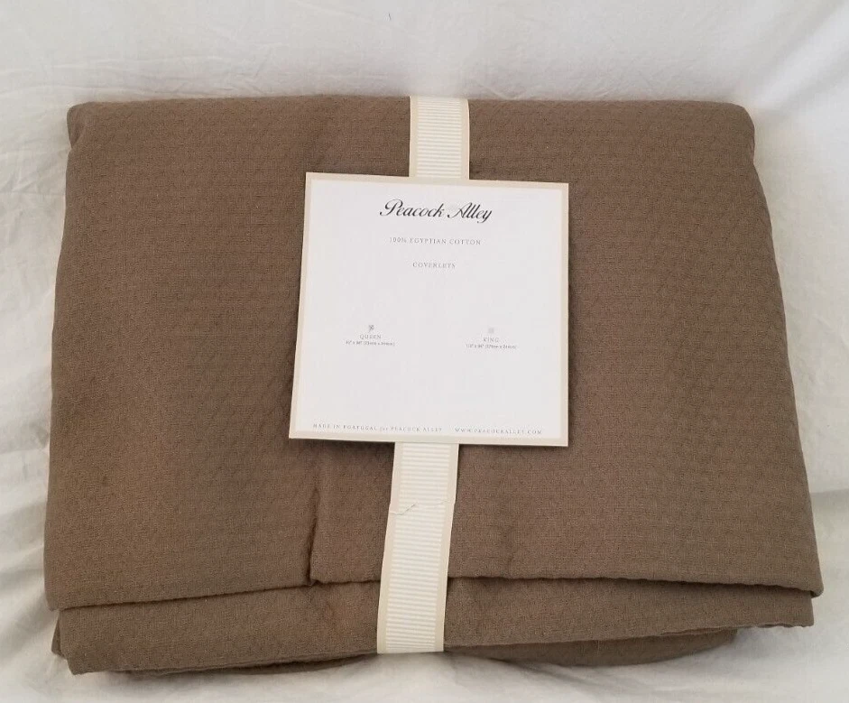 Павлинья аллея Adriana бриллиант 100% египетский хлопок коричневый королева покрывало $385 новый нераспакованный - Изображение 4 из 4