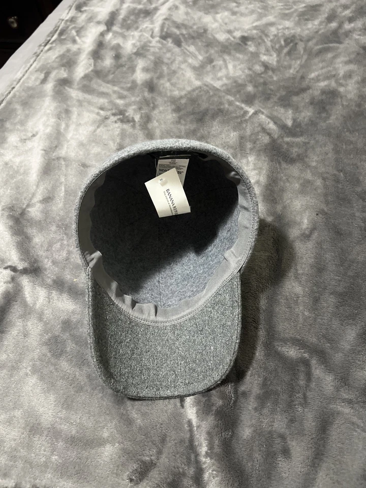 Gorra de béisbol gris nueva con etiquetas, sombrero, mezcla de lana Banana Republic PEQUEÑA  Foto 3 de 4