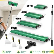 Fl&auml;chenspachtel Set 25-80cm mit Teleskopstange Trockenbau Spachtelwerkzeug