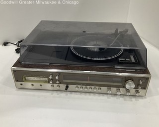Vintage Sylvania Stereo System with BSR Turntable and 8 Track Player