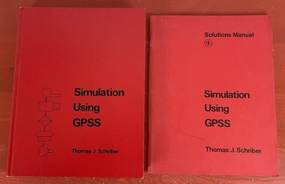 Simulation Using GPSS Thomas J. Schriber RED BOOK + SOLUTIONS MANUAL ~ Rare Set