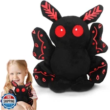 Jenaai 13.4 Inch Halloween Mothman Plush Creepy Goth Stuffed Mothman Animals 