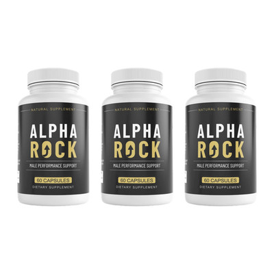 Alpha Rock Mens Health Support Dietary Supplement 60 Capsules (Bundle of 3)