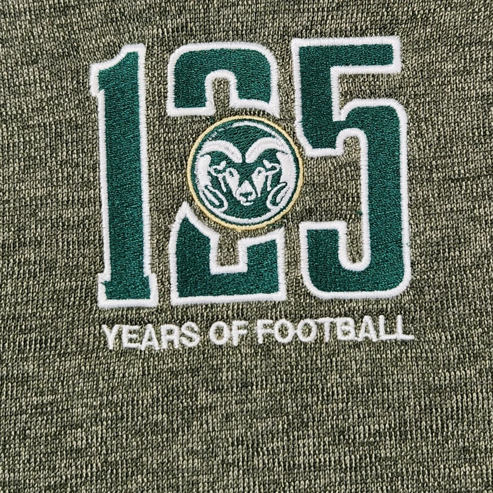 Colorado State Rams Under Armour 1/4 Zip Sweatshirt Mens 3XL Green 125 Years CSU - Image 3 of 4
