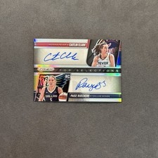 2025 Prizm WNBA Top Selections Dual Auto Caitlin Clark Paige Bueckers RC /10