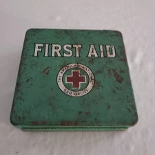 VTG 1950’s American National Red Cross First Aid Kit NOT COMPLETE PATINA