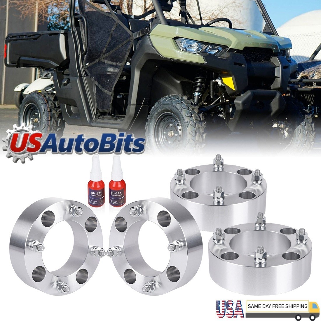 4pc 2" 4x137 Wheel Spacers M10x1.25 ATV UTV  Can-am BRP Outlander Renegade 110mm