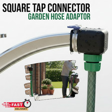 UNIVERSAL SQUARE MIXER TAP CONNECTOR KITCHEN GARDEN WATERING HOSE PIPE ADAPTOR