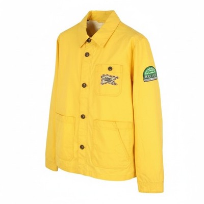 SCOTCH & SODA Herren Sakko M gelb Coated Look Knopfleiste breit leicht *