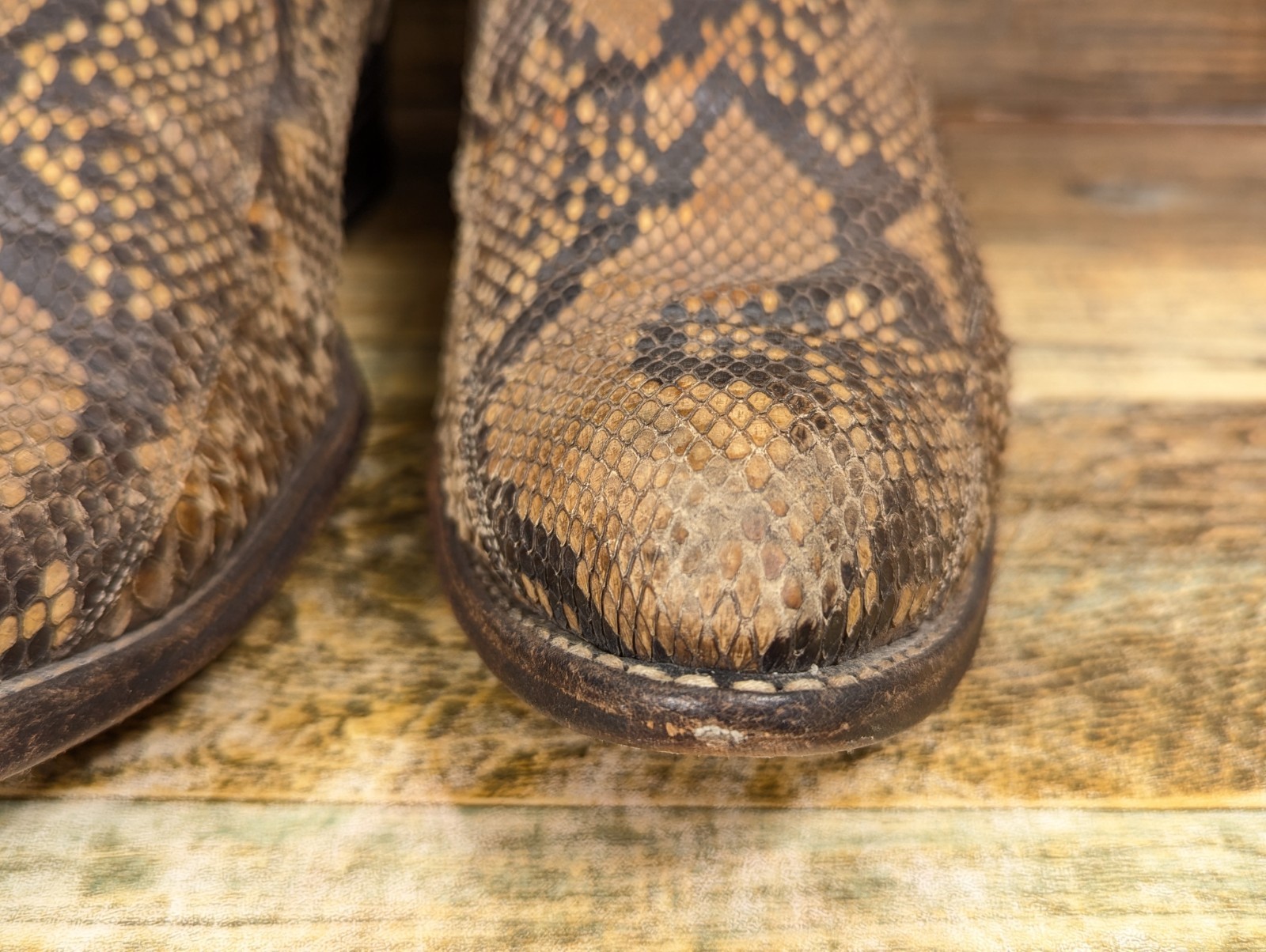 Vintage Dan Post Men's Size 10 EW Python Snakeski… - image 6