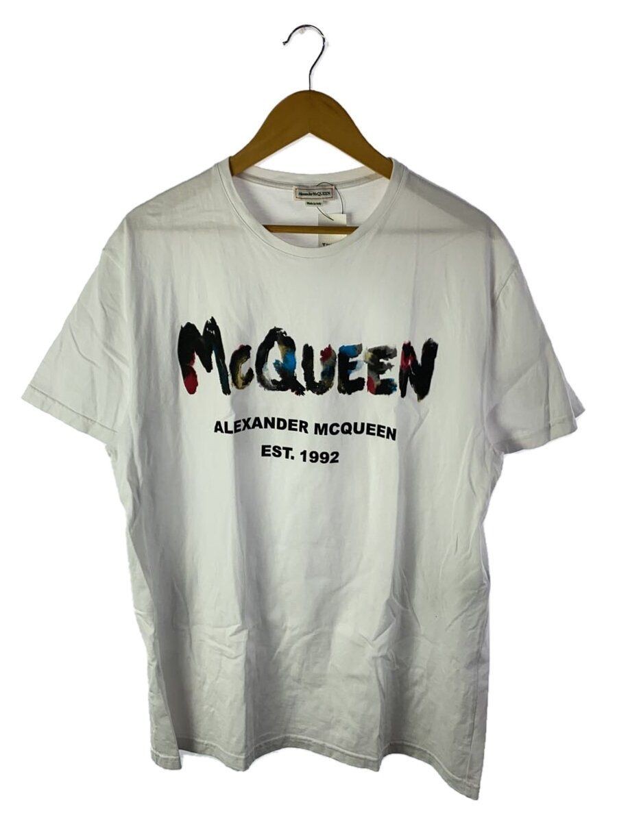 【関税&送料込】Alexander Mcqueen White Cotton T-Shirt Alexander McQueen T-shirt M Cotton White Plain Used | eBay