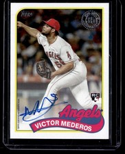 2024 TOPPS SERIES 1 VICTOR MEDEROS RC AUTO LOS ANGELES ANGELS #89BA-VME 35TH