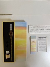 glass pen with transparent golden wave pattern ink adfbe5