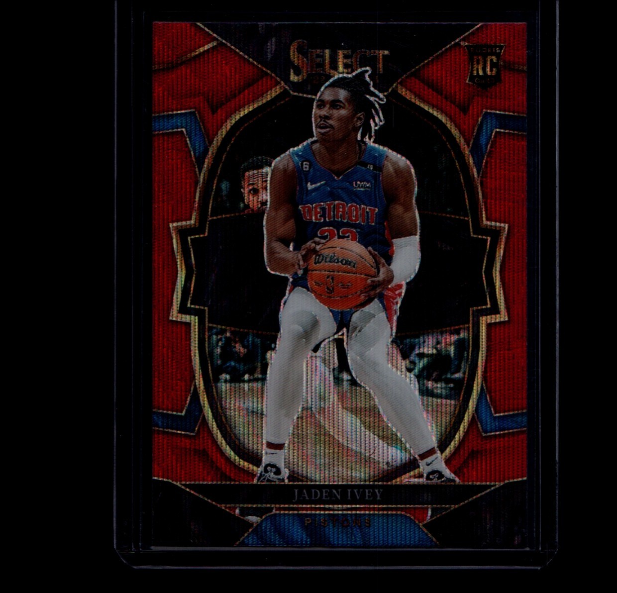 2022-23 Panini Select - Concourse Jaden Ivey #87 Red Wave Prizm (RC)