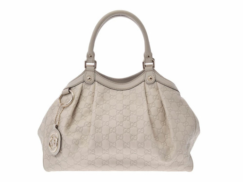 Gucci handbag Guccissima leather greige