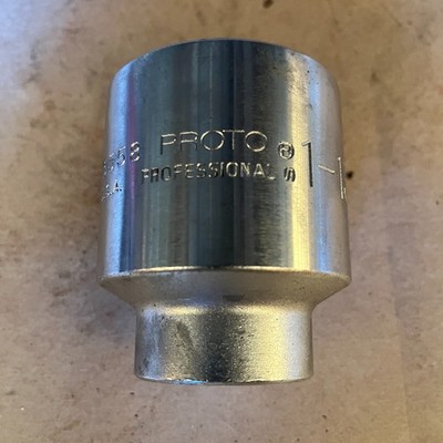 PROTO 5558 1-13/16'' X 3/4'' DRIVE CHROME SOCKET USA 12 pt