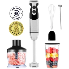 5 En 1 Batidora Inmersion De Mano 800W Electrica Licuadora Para Batidos Juegos