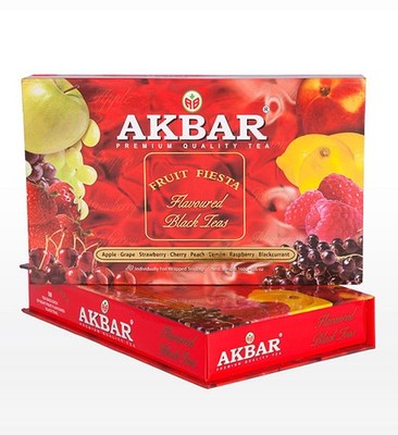 Akbar GIFT SET Premium Quality Tea Assortment FRUIT FIESTA 80 Teabags