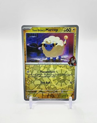 Team Rocket's Mareep Common Reverse Holo Pokémon TCG Destined Rivals 72/182