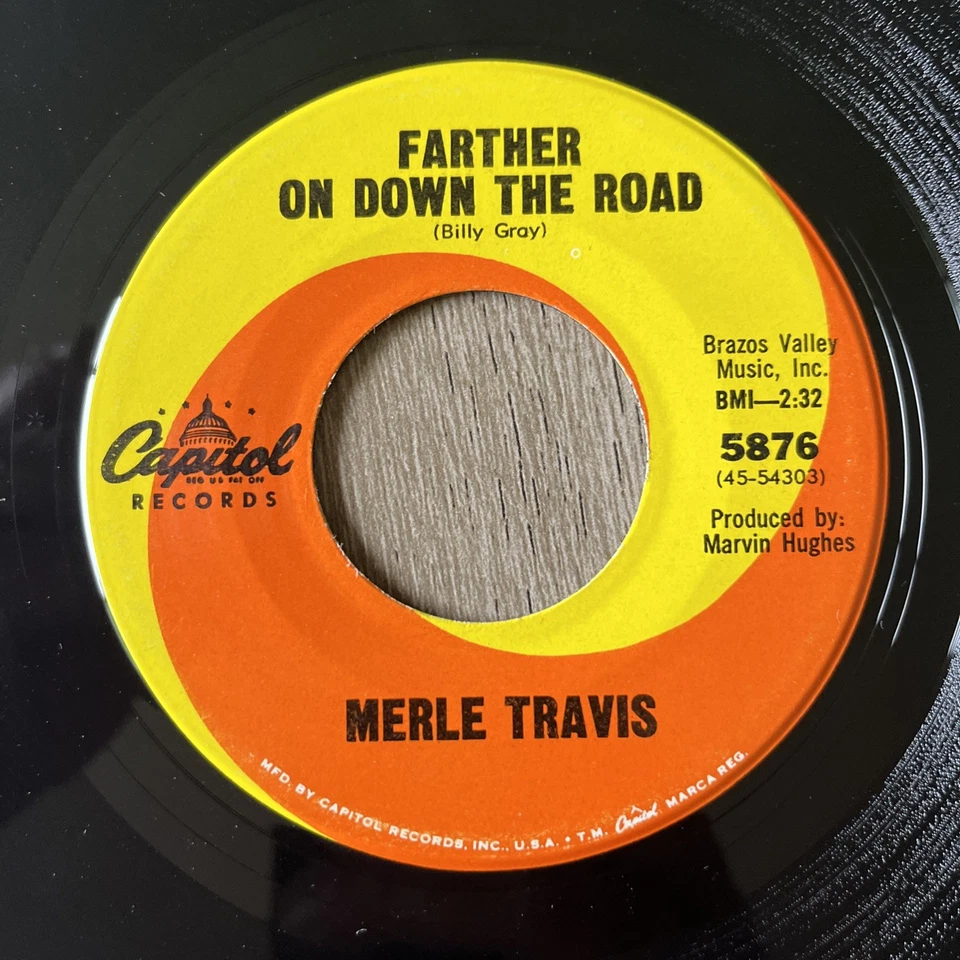 MERLE TRAVIS - CLASSIC RECORDS, Capitol - 7" Vinyl 45rpm, Wildwood Flower Foto 4 de 4