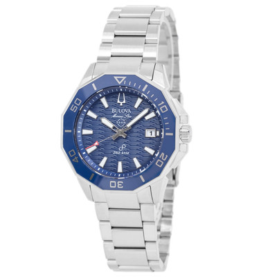 Bulova Marine Star Precisionist Blue Dial Date Display Men's Watch 96B433