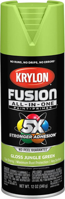 Fusion All-In-One Adhesive Spray Paint for Indoor/Outdoor Use, 12 Oz, Jungle Gre