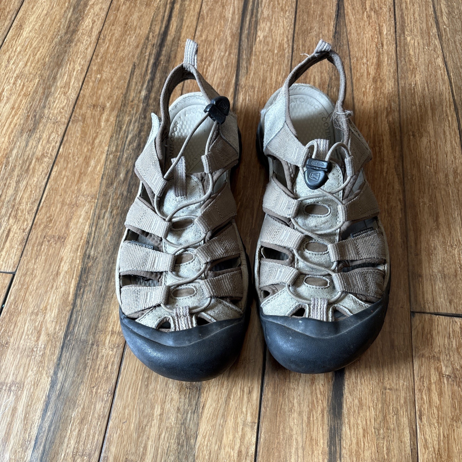 Sandali Keen uomo taglia 11 Newport impermeabili pelle marrone escursionismo trail