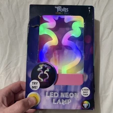 Trolls World Tour Poppy LED Night Light Neon Lamp Timer 4 Hrs Kids Gift NEW