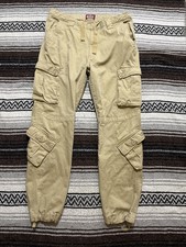 Y2K Streetwear Matchstick Multi Pocket Tan Baggy Skater Cargo Pants Men  s 38/32