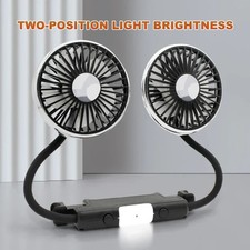 Car Cooling Fan 360 Adjustable Dual Head Car Electrical Auto Headrest Cooler Fan