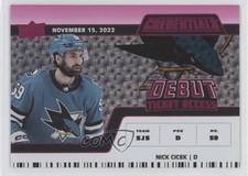 2022 Credentials Debut Ticket Access Horizontal Pink 39/49 Nick Cicek #132 5oc