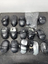 Lot of 15 Mixed Lot of USB Wired Mice HP, Dell, Microsoft, Logitech, Tecknet,